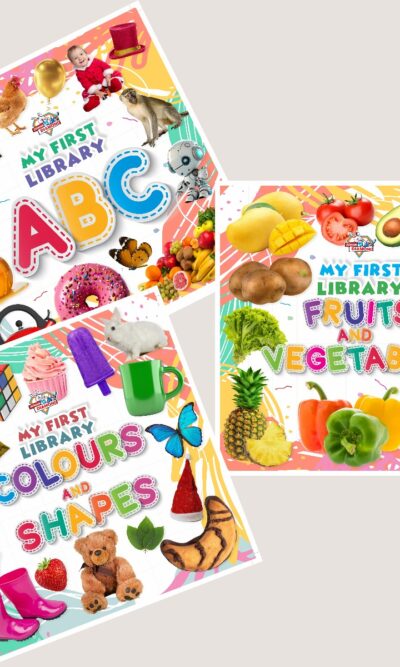 My First Learning Library Books : ABC|Fruits and Vegetables|Colours and Shapes (Early Learning Books for Kids|Children Growth and Development Books)-11762