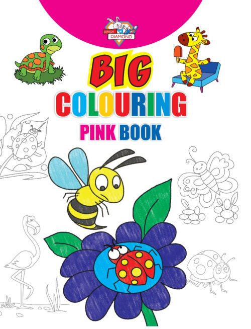 Big Colouring Pink Book For 5 To 9 Years Old | Kids Fun Activity And Colouring Book For Children -0