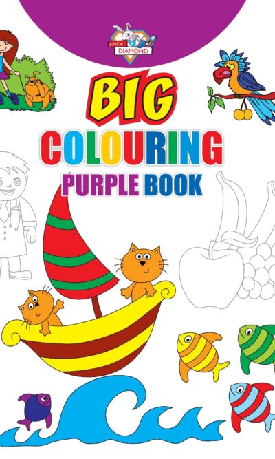 Big Colouring Purple Book for 5 to 9 years old | Kids Fun Activity and Colouring Book for Children-0