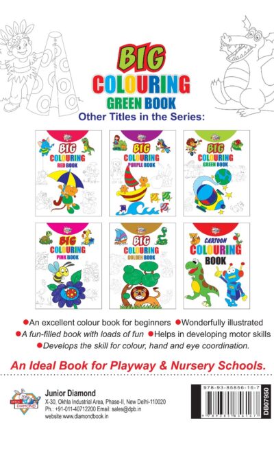 Big Colouring Green Book for 5 to 9 years old | Kids Fun Activity and Colouring Book for Children-11640