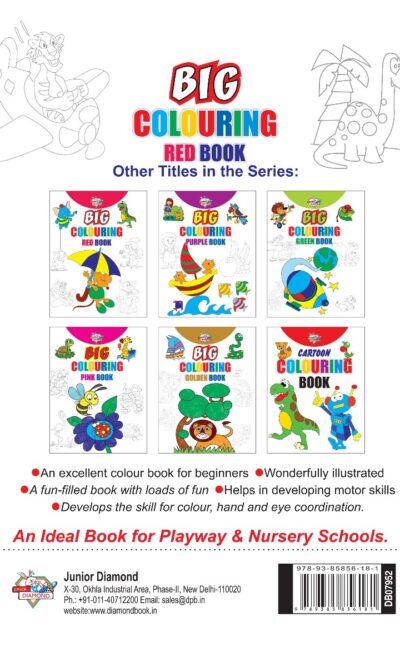 Big Colouring Red Book for 5 to 9 years old | Kids Fun Activity and Colouring Book for Children-11652