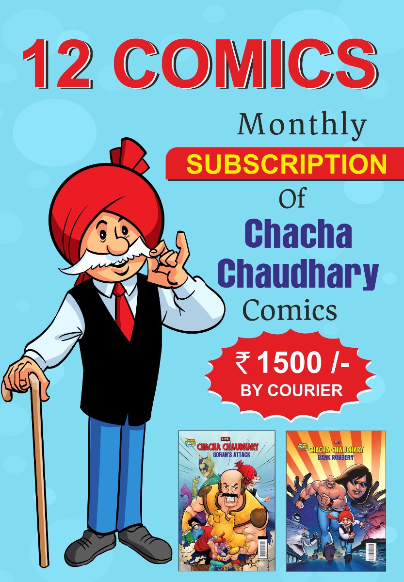 12 Comics Monthly Subscription Of Chacha Chaudhary Comics-0