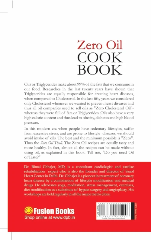 Zero Oil Book Back Cover