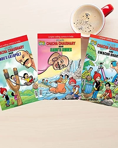 Chacha Chaudhary Comics in English ( Set of 5 Books-0