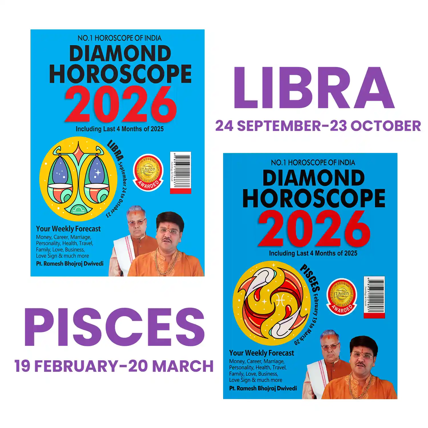 Horoscope 2026 : Sun Sign Book of Libra + Pisces-0