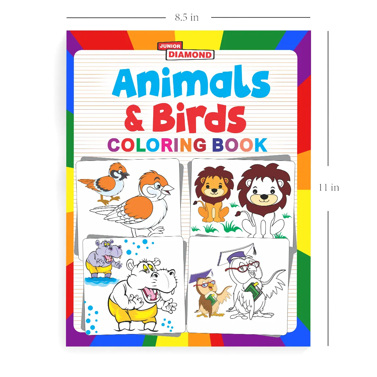 Animals And Birds Colouring Book - Fun Colouring Activity Book for Preschool Kids and Toddlers | Best Painting and Coloring Book-3