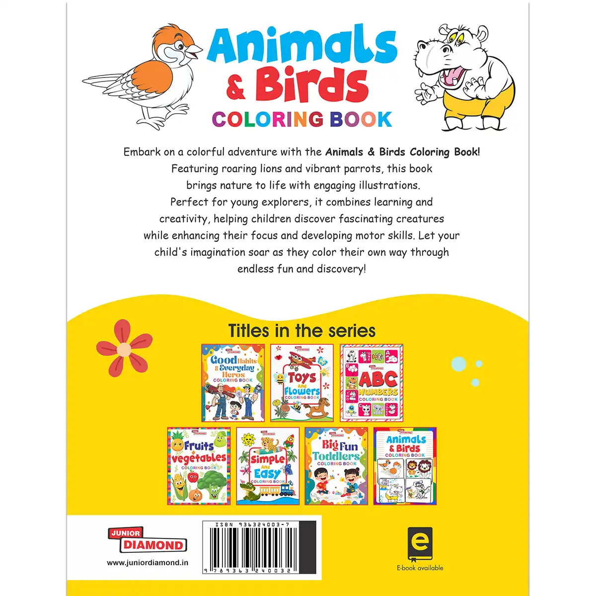 Animals And Birds Colouring Book - Fun Colouring Activity Book for Preschool Kids and Toddlers | Best Painting and Coloring Book-5