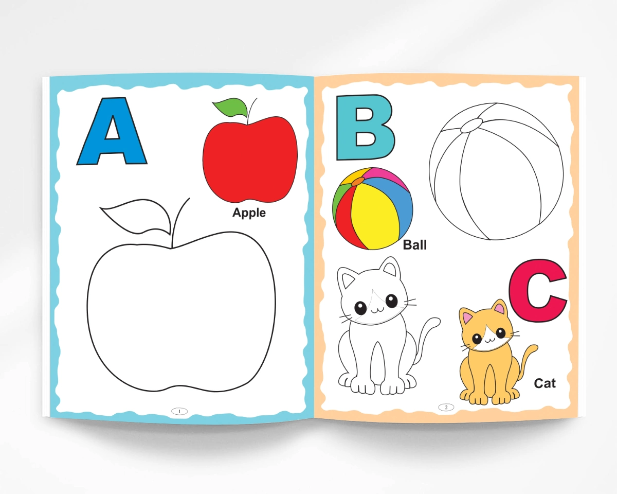 ABC And Numbers Colouring Book - Colourful and Fun Activities for Kids |Colouring Book for Early Learners-6