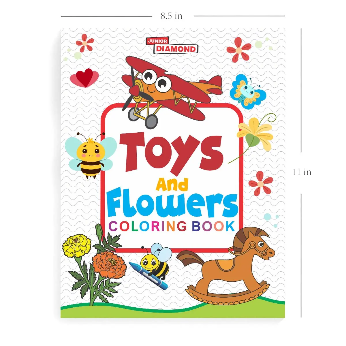 Toys And Flowers Colouring Book - Magical Colouring Book for Kids |Preschool Activity Book -3