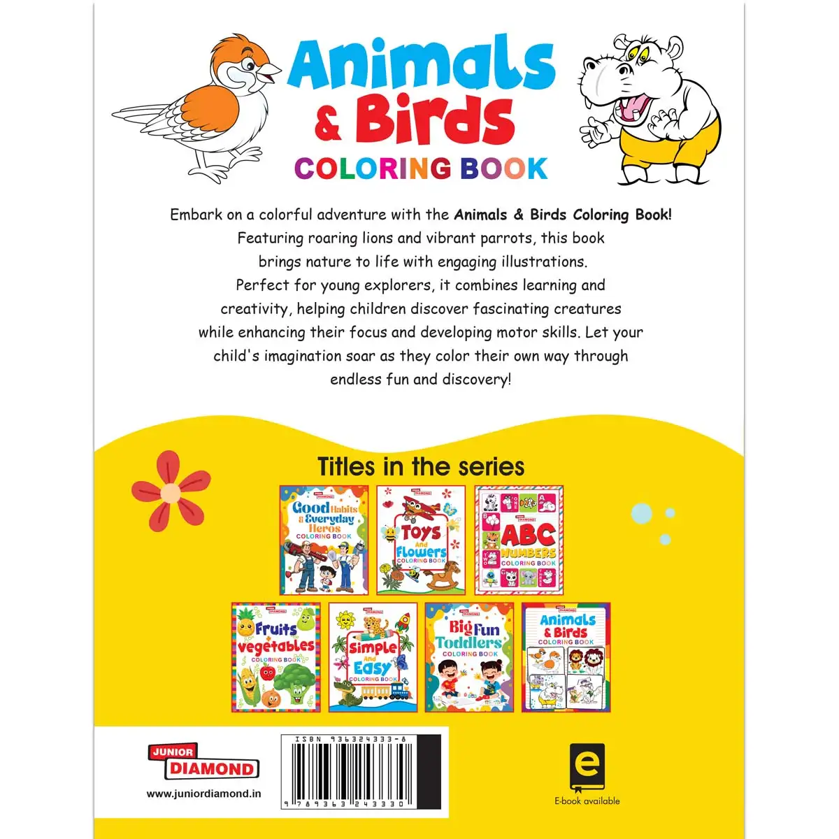 Animals And Birds Colouring Book - Fun Colouring Activity Book for Preschool Kids and Toddlers | Best Painting and Coloring Book -5