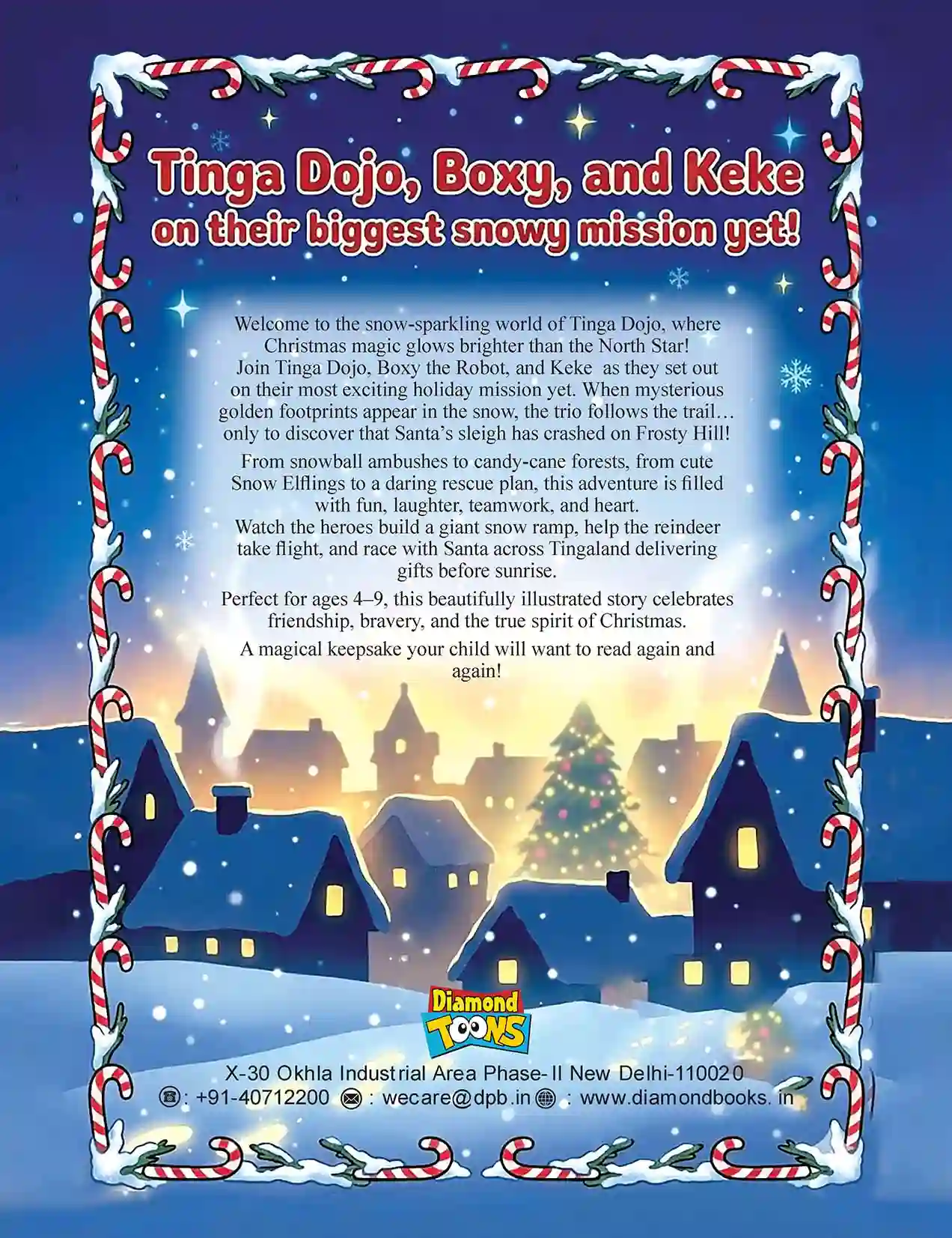 Tinga Dojo's Christmas Adventure Book : A Magical Christmas Story for Kids | Fun Holiday Adventure with Friendship & Santa-0