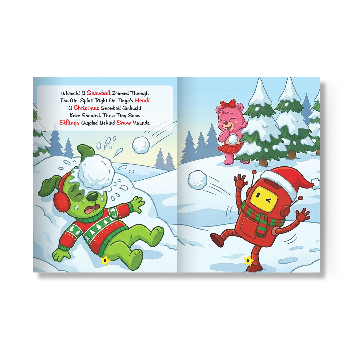 Tinga Dojo's Christmas Adventure Book : A Magical Christmas Story for Kids | Fun Holiday Adventure with Friendship & Santa-0