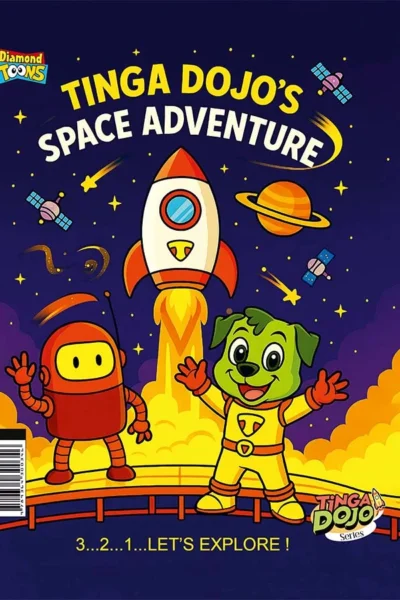 Tinga Dojo's Space Adventure : Fun Learning Activity Book for Kids with Tracing, Puzzles , Numbers & Colouring-0