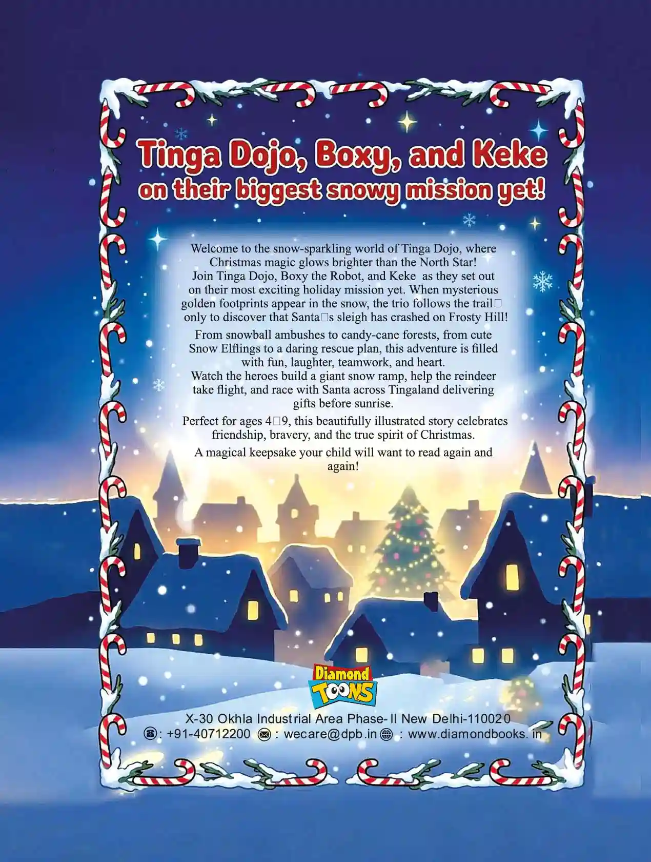 Tinga Dojo's Christmas Adventure Book : A Magical Christmas Story for Kids | Fun Holiday Adventure with Friendship & Santa-0
