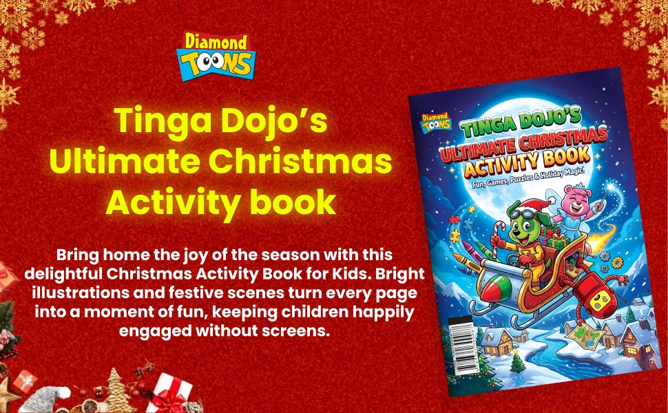Tinga Dojo's Ultimate Christmas Activity Book : Festive Fun Puzzles, Coloring, Mazes & More | Holiday Activity Book0